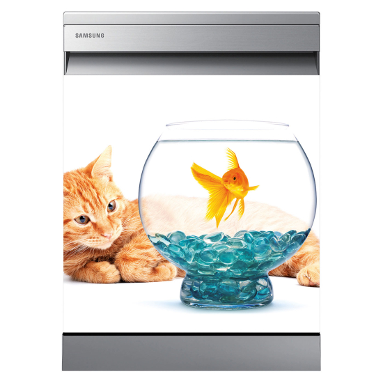 Vinilo Adhesivo para lavavajillas - Gato