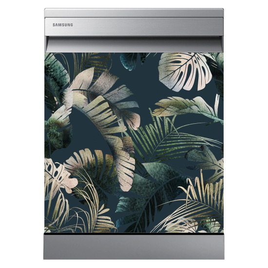 Vinilo Adhesivo para lavavajillas - Hojas tropicales