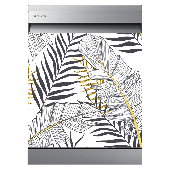 Vinilo Adhesivo para lavavajillas - Hojas tropicales