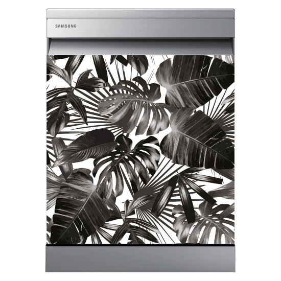 Vinilo Adhesivo para lavavajillas - Hojas tropicales