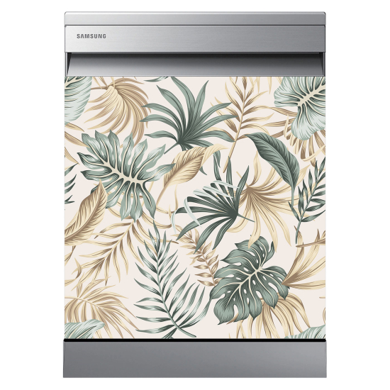Vinilo Adhesivo para lavavajillas - Hojas tropicales