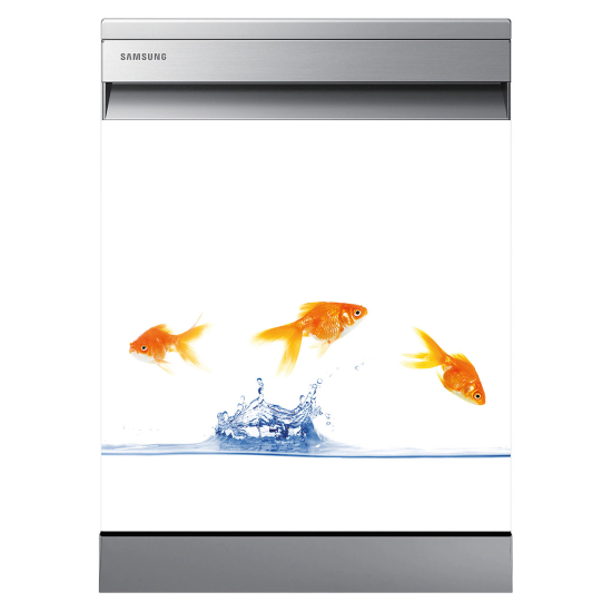 Vinilo Adhesivo para lavavajillas - Peces rojos