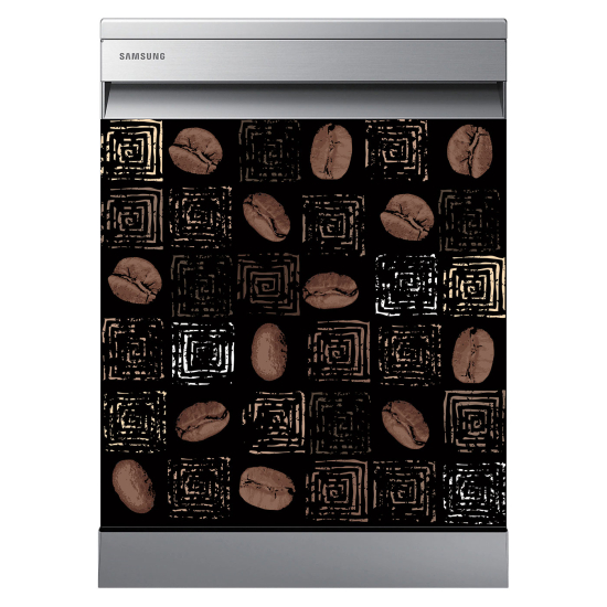 Vinilo Adhesivo para lavavajillas - Semillas de Café