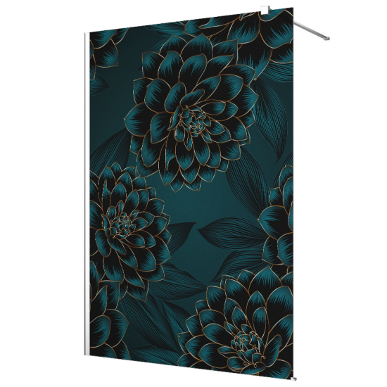 Vinilo Adhesivo para mampara de ducha esmerilado - Flores