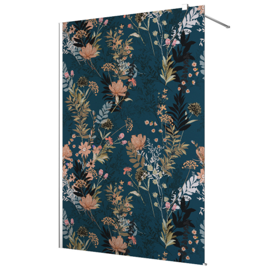 Vinilo Adhesivo para mampara de ducha esmerilado - Flores