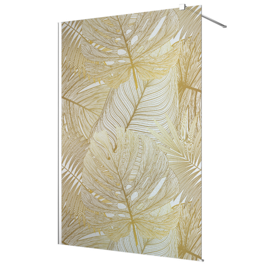 Vinilo Adhesivo para mampara de ducha esmerilado - Hojas Tropicales