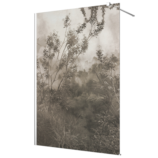 Vinilo Adhesivo para mampara de ducha esmerilado - Plantas silvestres