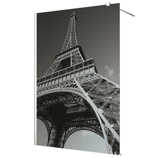 Vinilo Adhesivo para mampara de ducha esmerilado - Torre Eiffel
