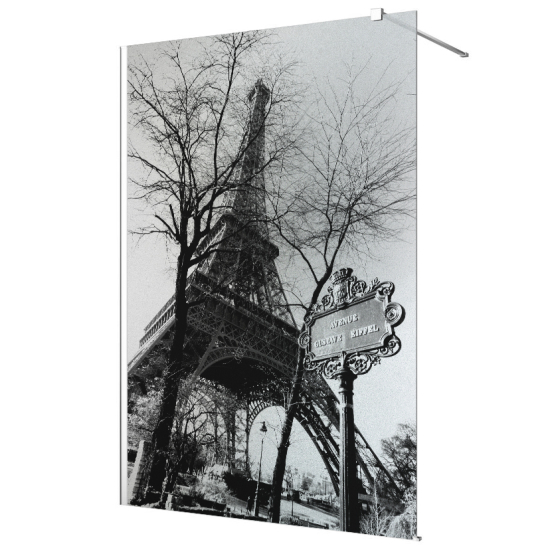Vinilo Adhesivo para mampara de ducha esmerilado - Torre Eiffel