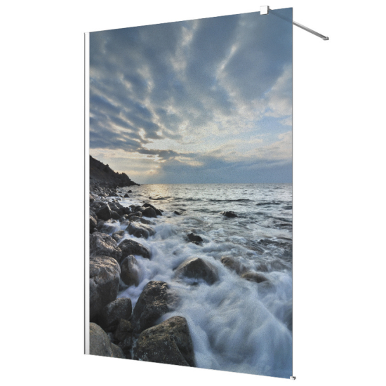Vinilo Adhesivo para mampara de ducha esmerilado - Vista al Mar