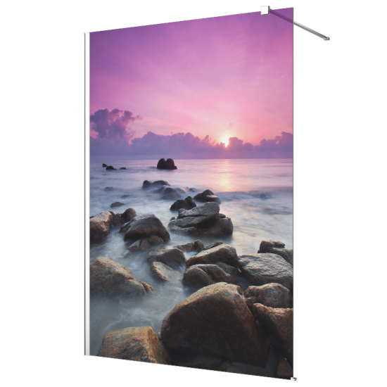Vinilo Adhesivo para mampara de ducha esmerilado - Vista al Mar