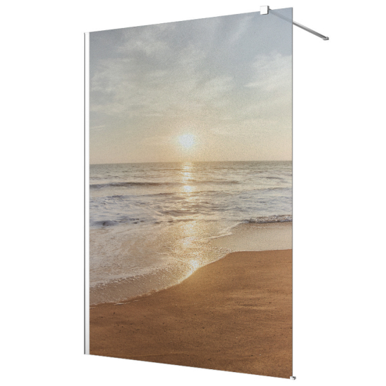 Vinilo Adhesivo para mampara de ducha esmerilado - Vista al Mar
