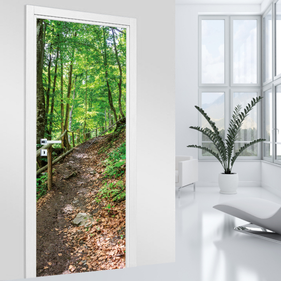 Vinilo Adhesivo para puerta - Camino Bosque
