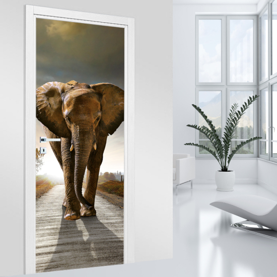 Vinilo Adhesivo para puerta - Elefante