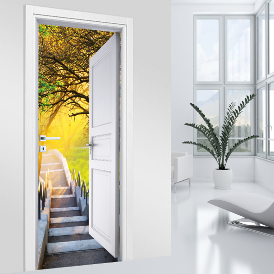 Vinilo Adhesivo para puerta - Escaleras