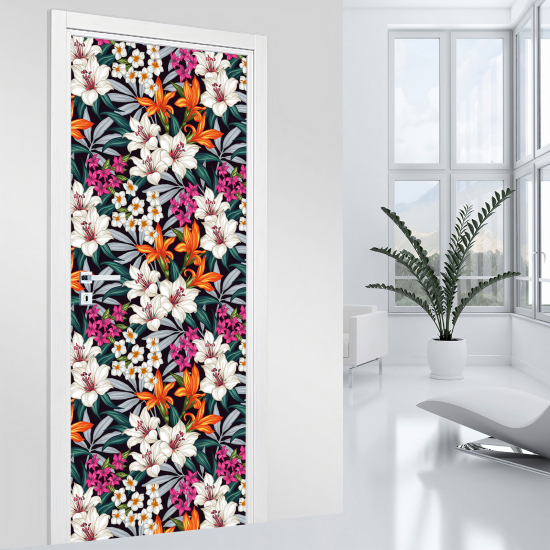 Vinilo Adhesivo para puerta - Flores