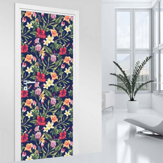 Vinilo Adhesivo para puerta - Flores