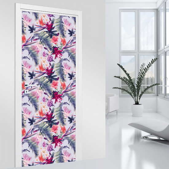 Vinilo Adhesivo para puerta - Flores
