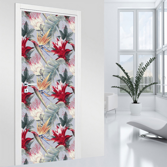 Vinilo Adhesivo para puerta - Flores