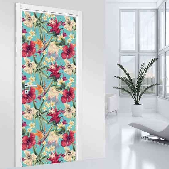 Vinilo Adhesivo para puerta - Flores
