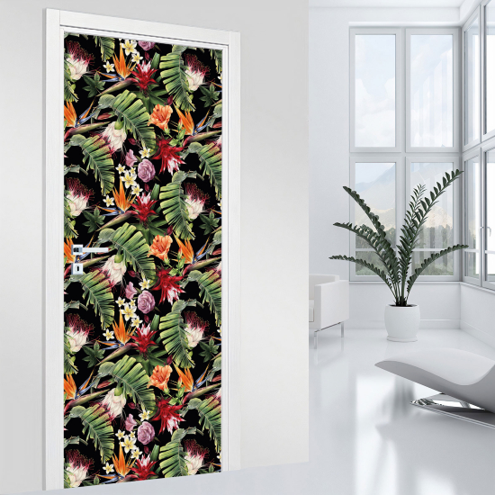 Vinilo Adhesivo para puerta - Flores