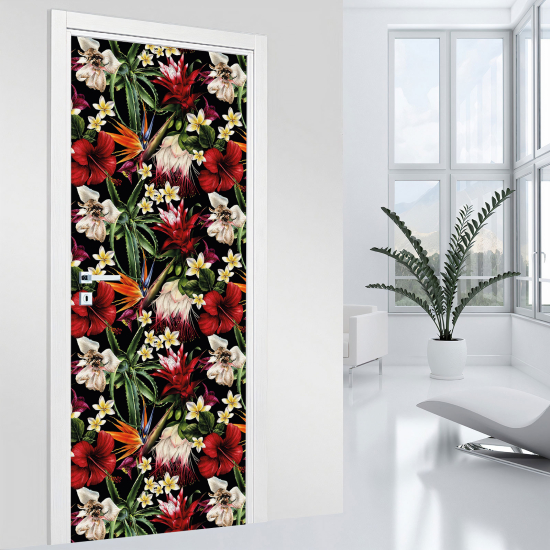 Vinilo Adhesivo para puerta - Flores