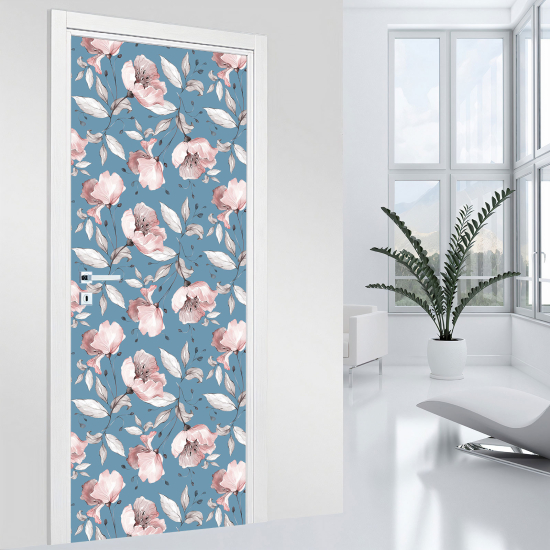 Vinilo Adhesivo para puerta - Flores