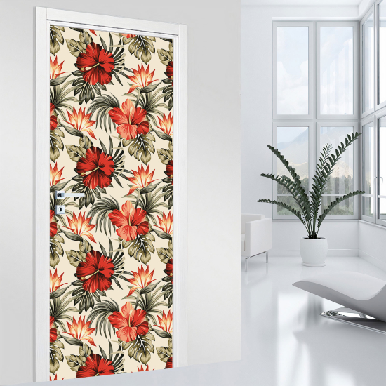 Vinilo Adhesivo para puerta - Flores