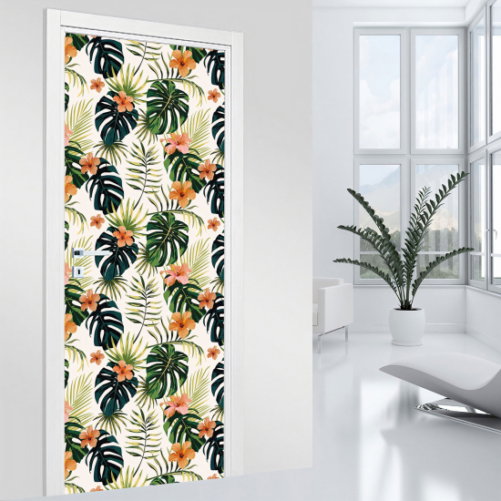 Vinilo Adhesivo para puerta - Flores