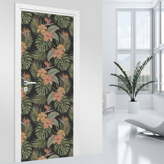 Vinilo Adhesivo para puerta - Flores