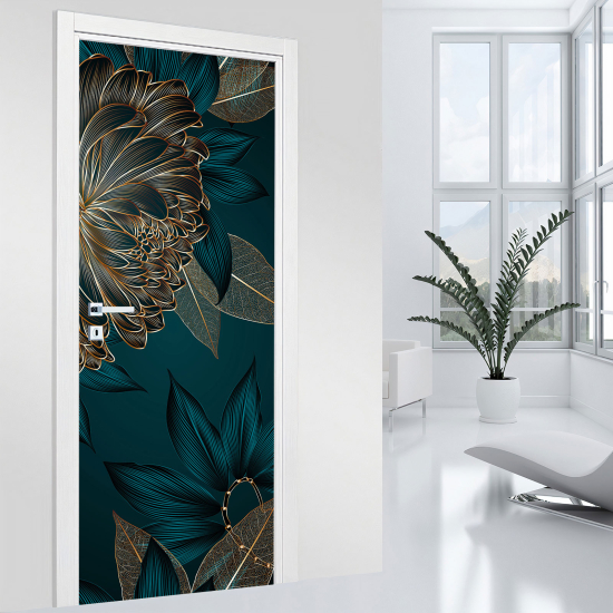Vinilo Adhesivo para puerta - Flores