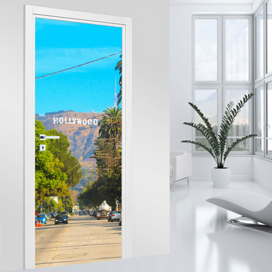 Vinilo Adhesivo para puerta - Hollywood