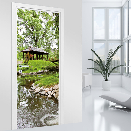 Vinilo Adhesivo para puerta - Jardín
