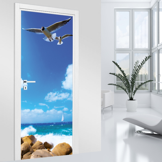 Vinilo Adhesivo para puerta - Mar