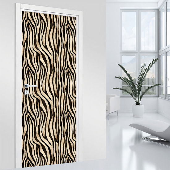 Vinilo Adhesivo para puerta - Motivo de cebra