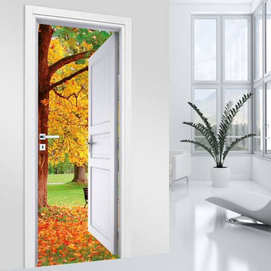 Vinilo Adhesivo para puerta - Otoño