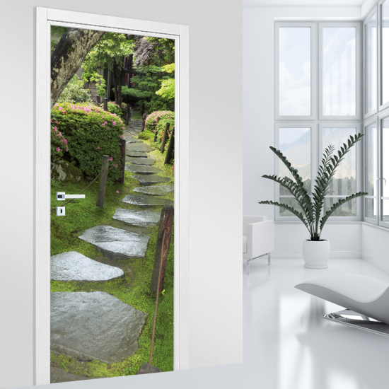 Vinilo Adhesivo para puerta - Paseo de guijarros