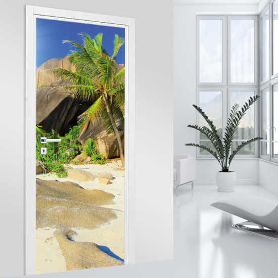 Vinilo Adhesivo para puerta - Playa