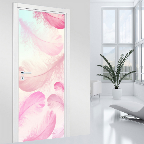 Vinilo Adhesivo para puerta - Plumas