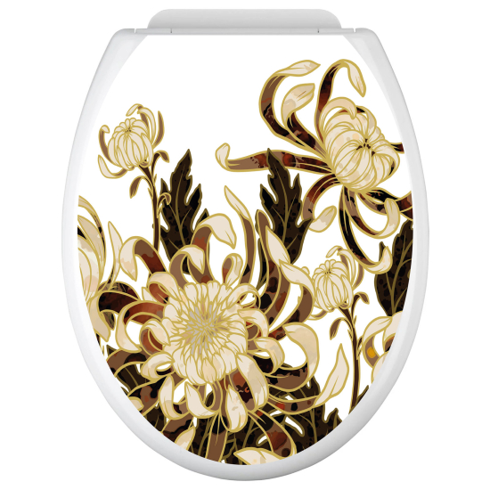 Vinilo Adhesivo para tapa WC - Flores
