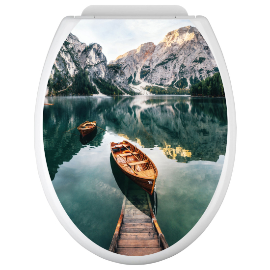 Vinilo Adhesivo para tapa WC - Lago Bateaux