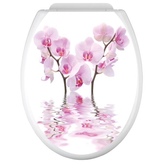 Vinilo Adhesivo para tapa WC - Orquídeas