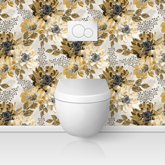 Vinilo Adhesivo para WC - Flores