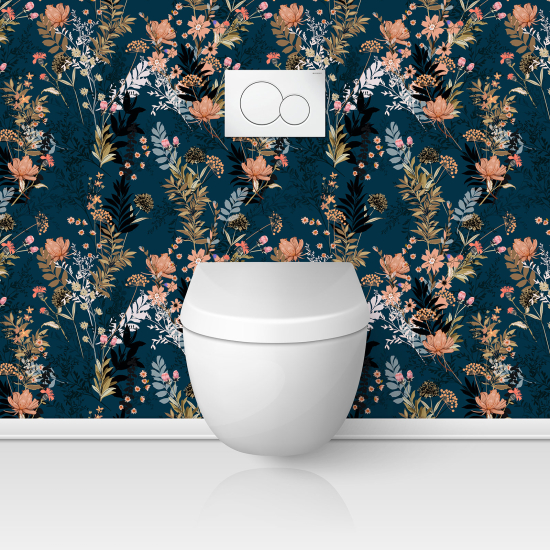 Vinilo Adhesivo para WC - Flores