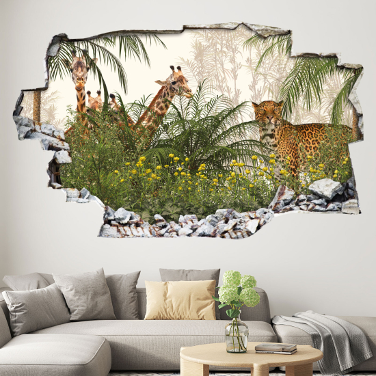 Vinilo Adhesivo trampantojo 3D - Bosque Animales