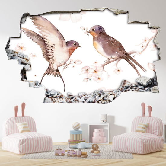 Vinilo Adhesivo trampantojo 3D - Pájaros