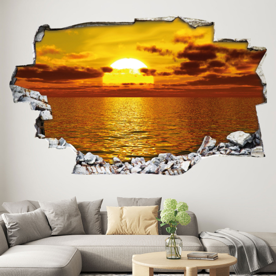 Vinilo Adhesivo trampantojo 3D - Puesta de sol