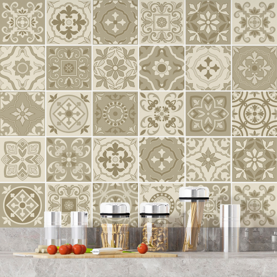 Vinilo Adhesivos decorativos para azulejos - Baldosas de cemento