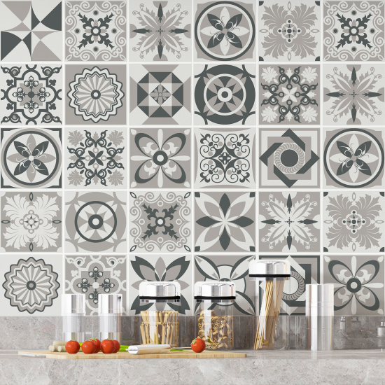 Vinilo Adhesivos decorativos para azulejos - Baldosas de cemento
