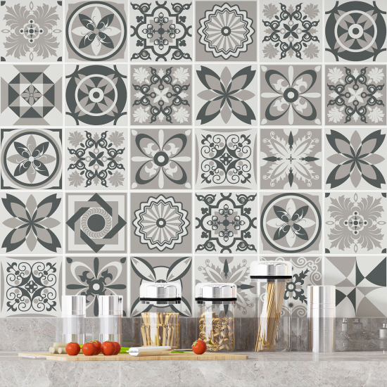 Vinilo Adhesivos decorativos para azulejos - Baldosas de cemento